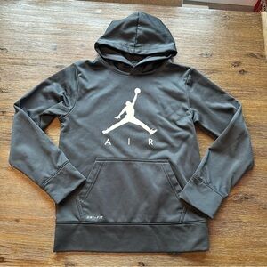3/20$ Jordan Kids Grey Hoodie with White Logo size M (10-12)